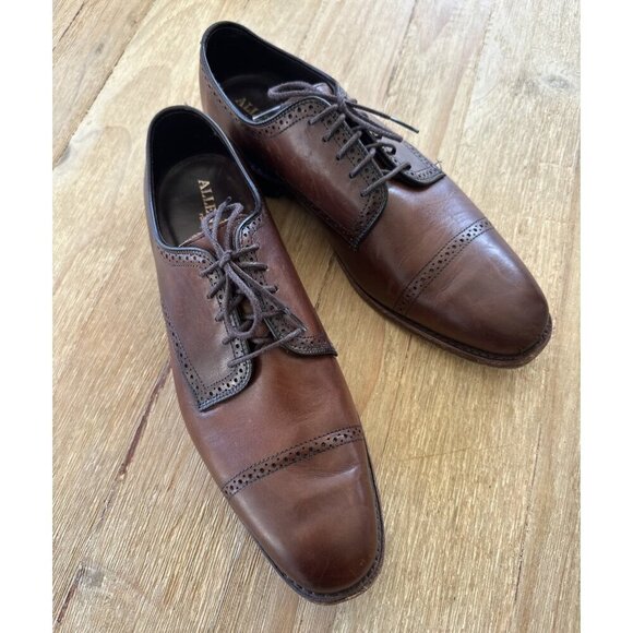 Allen Edmonds Mens Yorktown Oxford Shoe Size 10 D Brown Leather 2563 main image 5